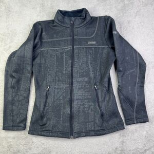 Under Armour Jacket Womens Small Black Geometric Fleece Lined Full Zip Outerwear